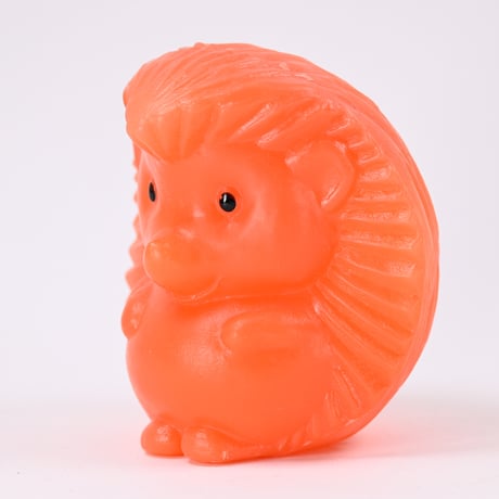 ソビエト　年代不明　オレンジ色のハリネズミ　フィギュア　高さ10.5cm