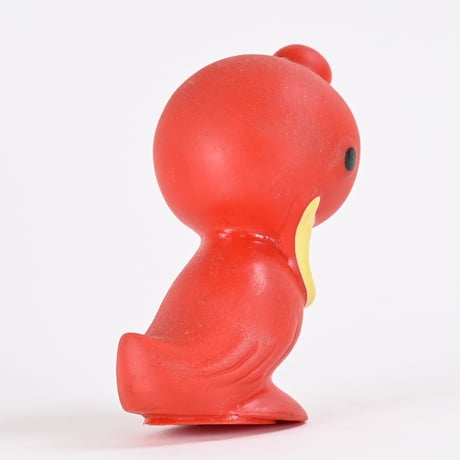 ソビエト　年代不明　赤いアヒル　ソフビ　フィギュア　高さ11.5cm