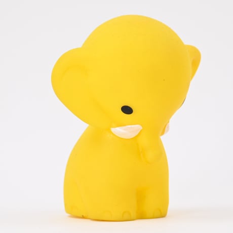 ソビエト　年代不明　黄色いぞう　ソフビ　人形　高さ11cm