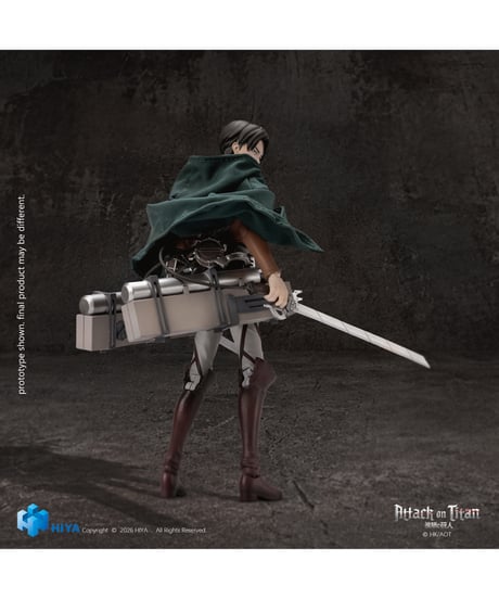 【予約】 進撃の巨人 1/12 アクションフィギュア リヴァイ・アッカーマン　［ハイヤトイズ］