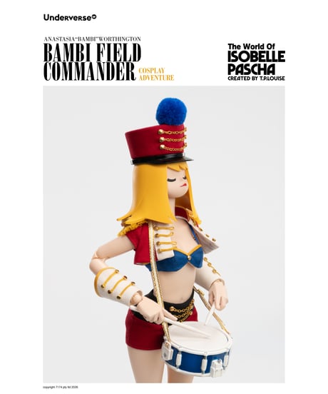 【予約】Underverse 1/6 Isabelle Pasha Series Cosplay Series Field Commander Bambi Action Figure
