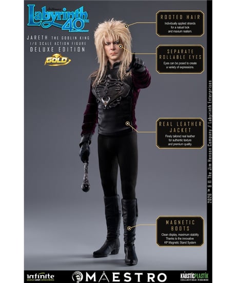 【予約】ラビリンス/ ジャレス ザ・ゴブリンキング 1/6 アクションフィギュア DELUXE GOLD エディション  映画『ラビリンス 魔王の迷宮』 ［インフィニティスタチュー］