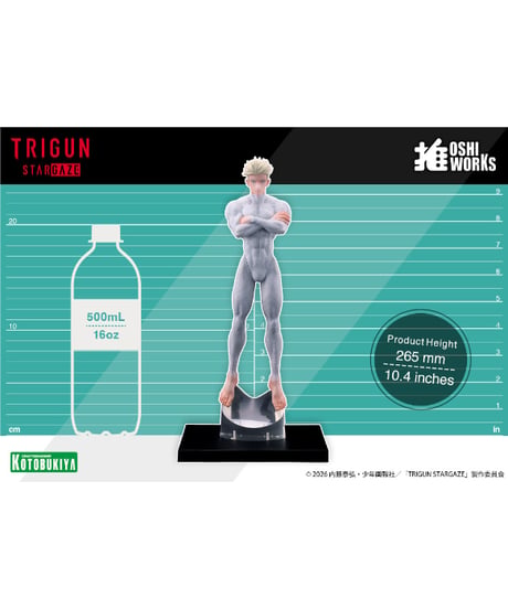 【予約】OSHI WORKS ミリオンズ・ナイヴズ TRIGUN STAMPEDE　1/8スケール　PVC塗装済み完成品　［コトブキヤ］
