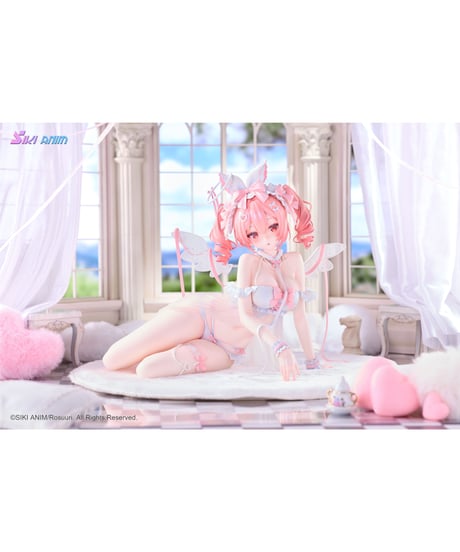 【予約】白うさぎRosu 天使ver. Illustrated by Rosuuri 1/4 完成品フィギュア 特典版　［SIKI ANIM］