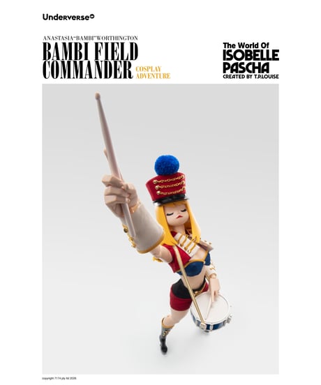 【予約】Underverse 1/6 Isabelle Pasha Series Cosplay Series Field Commander Bambi Action Figure