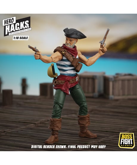 【予約】【送料無料】ヒーロー H.A.C.K.S./ ダニエル・ライト: パイレート・クォーターマスター 1/18 アクションフィギュア　［ボスファイトスタジオ］
