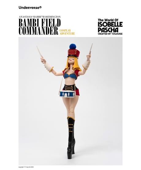 【予約】Underverse 1/6 Isabelle Pasha Series Cosplay Series Field Commander Bambi Action Figure