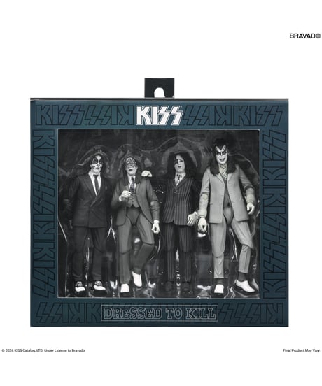 【予約】KISS キッス/ 地獄への接吻 Dressed to Kill アルバムカバー 7インチ アクションフィギュア 4PK　[ネカ]