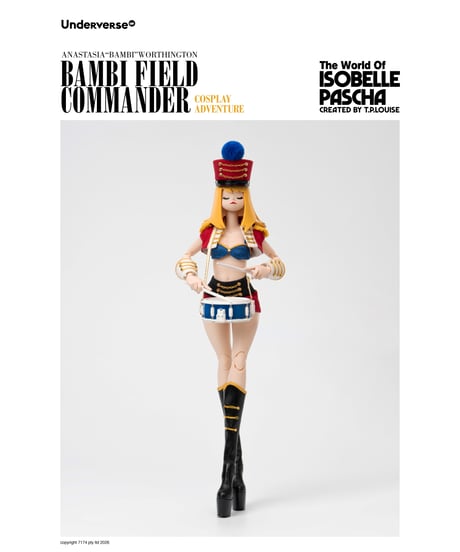 【予約】Underverse 1/6 Isabelle Pasha Series Cosplay Series Field Commander Bambi Action Figure
