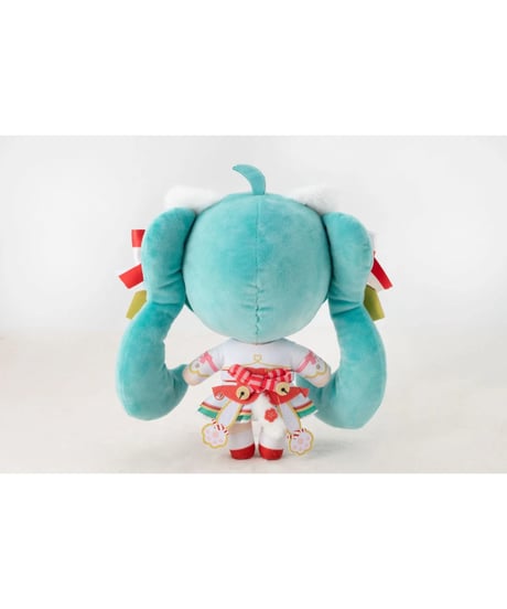 【予約】「初音ミク×招き猫」初音ミク 白猫 ぬいぐるみ スタンダード Art by らっす　［KADOKAWA(カドカワ)］