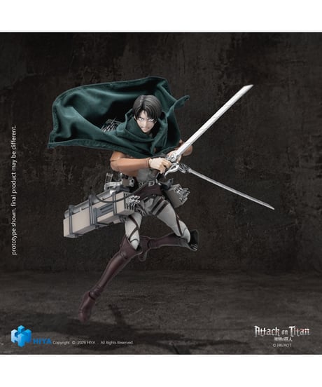 【予約】 進撃の巨人 1/12 アクションフィギュア リヴァイ・アッカーマン　［ハイヤトイズ］