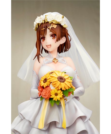 【予約】ライザのアトリエ３ ～終わりの錬金術士と秘密の鍵～　ライザ（ライザリン・シュタウト）ウェディングStyle　1/7　塗装済み完成品　［キューズQ］