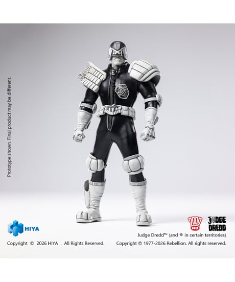 【予約】ジャッジ・ドレッド 1/12 アクションフィギュア ブラック＆ホワイト Ver.　［ハイヤトイズ］