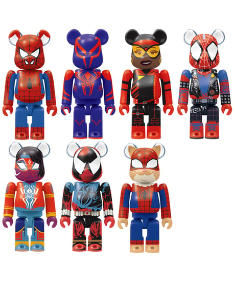 【予約】B＠ MARVEL『SPIDER-MAN: SPIDER-VERSE』 Happyくじ　100個入り1BOX　［メディコム・トイ］