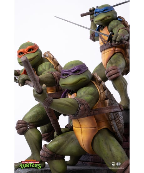 【予約】TMNT ティーンエイジ・ミュータント・ニンジャ・タートルズ 1990/ タートルズ 1/6 ジオラマ スタチュー　［ピュアアーツ］