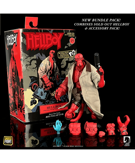 【予約】ヘルボーイ/ ヘルボーイ 1/12 バンドルパック Box Full of Evil ver　［ボスファイトスタジオ］