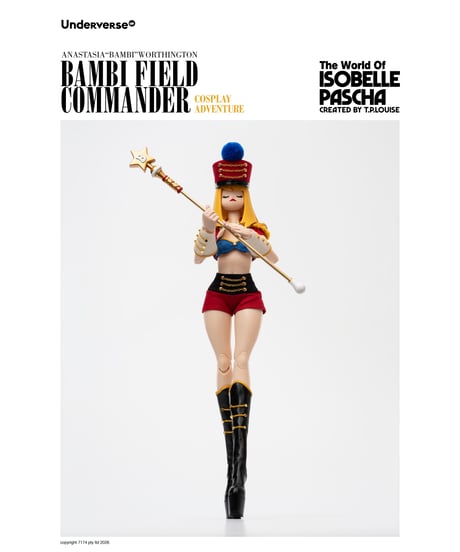 【予約】Underverse 1/6 Isabelle Pasha Series Cosplay Series Field Commander Bambi Action Figure