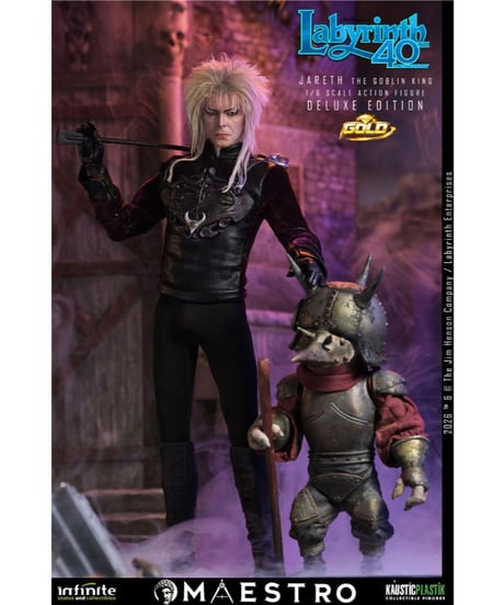 【予約】ラビリンス/ ジャレス ザ・ゴブリンキング 1/6 アクションフィギュア DELUXE GOLD エディション  映画『ラビリンス 魔王の迷宮』 ［インフィニティスタチュー］
