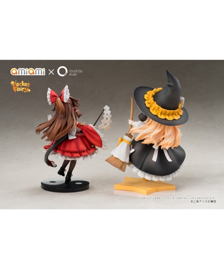 【予約】Reverse 手のひら精霊 東方Project 博麗霊夢＆霧雨魔理沙 完成品フィギュア　［あみあみ×Reverse Studio］