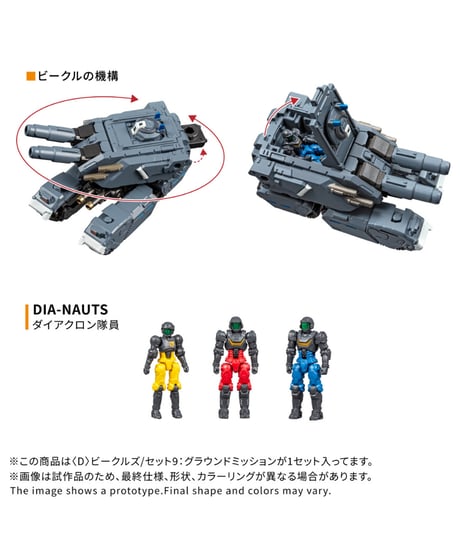 【予約】ダイアクロン ＜D＞ビークルズ/セット9：グラウンドミッション　［タカラトミー］