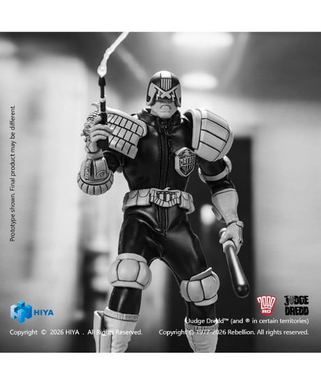 【予約】ジャッジ・ドレッド 1/12 アクションフィギュア ブラック＆ホワイト Ver.　［ハイヤトイズ］