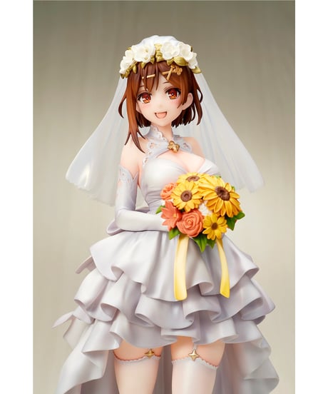 【予約】ライザのアトリエ３ ～終わりの錬金術士と秘密の鍵～　ライザ（ライザリン・シュタウト）ウェディングStyle　1/7　塗装済み完成品　［キューズQ］