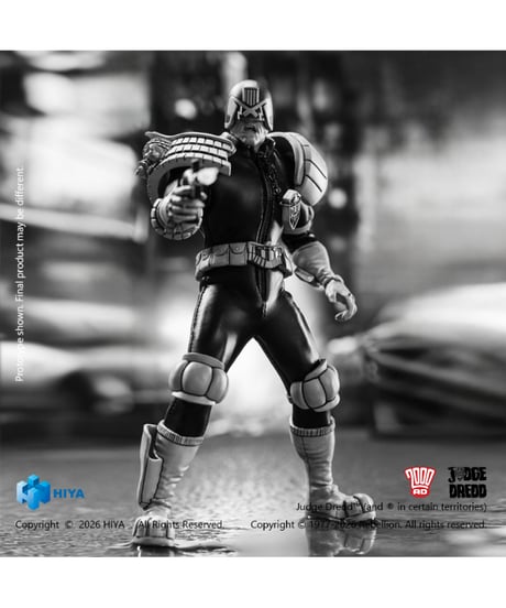 【予約】ジャッジ・ドレッド 1/12 アクションフィギュア ブラック＆ホワイト Ver.　［ハイヤトイズ］