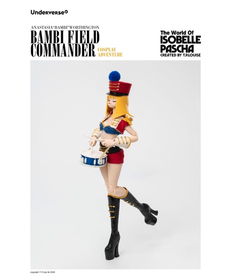 【予約】Underverse 1/6 Isabelle Pasha Series Cosplay Series Field Commander Bambi Action Figure