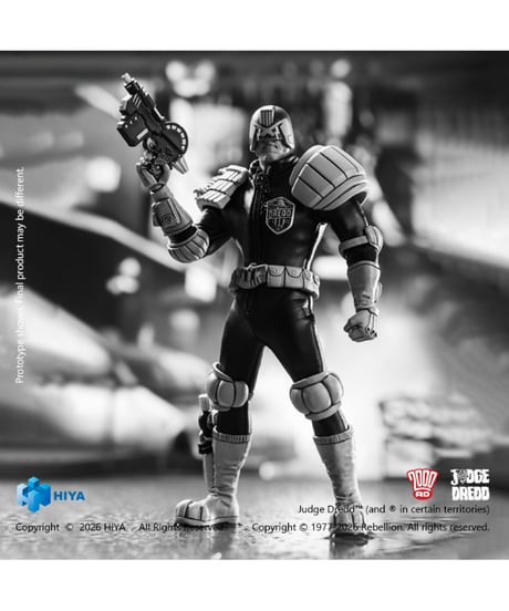 【予約】ジャッジ・ドレッド 1/12 アクションフィギュア ブラック＆ホワイト Ver.　［ハイヤトイズ］