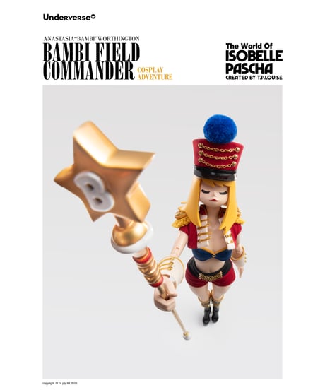【予約】Underverse 1/6 Isabelle Pasha Series Cosplay Series Field Commander Bambi Action Figure