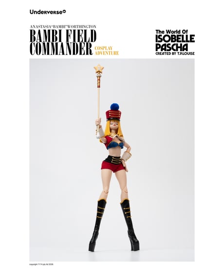 【予約】Underverse 1/6 Isabelle Pasha Series Cosplay Series Field Commander Bambi Action Figure