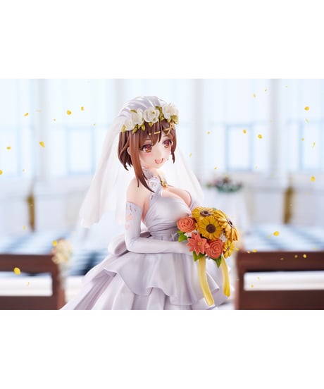 【予約】ライザのアトリエ３ ～終わりの錬金術士と秘密の鍵～　ライザ（ライザリン・シュタウト）ウェディングStyle　1/7　塗装済み完成品　［キューズQ］