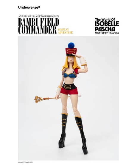 【予約】Underverse 1/6 Isabelle Pasha Series Cosplay Series Field Commander Bambi Action Figure