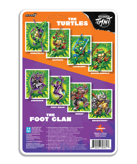 【予約】【送料無料】リ・アクション+/ TMNT ティーンエイジ・ミュータント・ニンジャ・タートルズ wave 2: ミケランジェロ　［スーパー7］