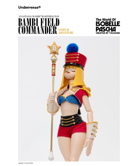 【予約】Underverse 1/6 Isabelle Pasha Series Cosplay Series Field Commander Bambi Action Figure