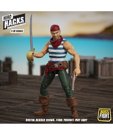 【予約】【送料無料】ヒーロー H.A.C.K.S./ ダニエル・ライト: パイレート・クォーターマスター 1/18 アクションフィギュア　［ボスファイトスタジオ］
