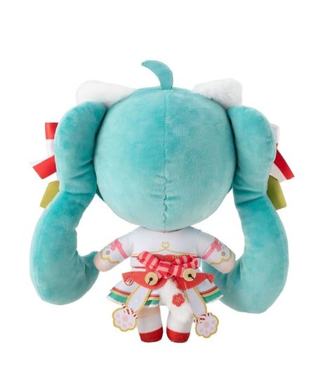 【予約】「初音ミク×招き猫」初音ミク 白猫 ぬいぐるみ スタンダード Art by らっす　［KADOKAWA(カドカワ)］