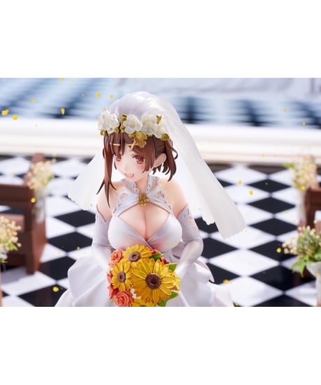 【予約】ライザのアトリエ３ ～終わりの錬金術士と秘密の鍵～　ライザ（ライザリン・シュタウト）ウェディングStyle　1/7　塗装済み完成品　［キューズQ］