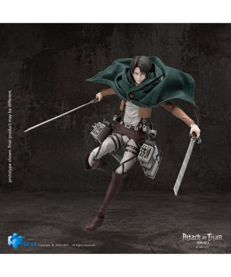 【予約】 進撃の巨人 1/12 アクションフィギュア リヴァイ・アッカーマン　［ハイヤトイズ］