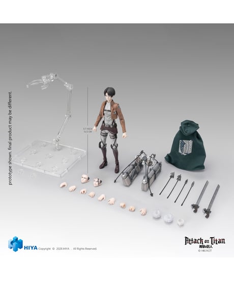【予約】 進撃の巨人 1/12 アクションフィギュア リヴァイ・アッカーマン　［ハイヤトイズ］