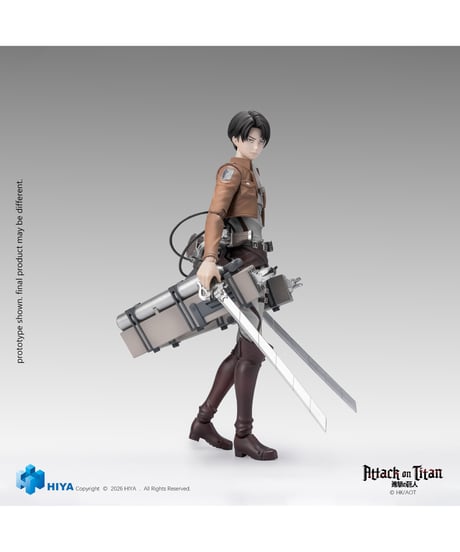 【予約】 進撃の巨人 1/12 アクションフィギュア リヴァイ・アッカーマン　［ハイヤトイズ］