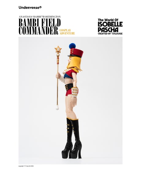【予約】Underverse 1/6 Isabelle Pasha Series Cosplay Series Field Commander Bambi Action Figure