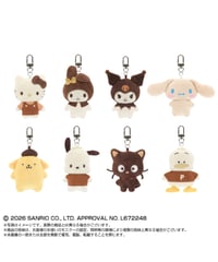 【予約】ミニミニChibiぬいぐるみマスコット サンリオキャラクターズ チョコレート（BOX）　8個入り1BOX　［バンダイナムコヌイ］