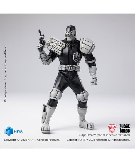 【予約】ジャッジ・ドレッド 1/12 アクションフィギュア ブラック＆ホワイト Ver.　［ハイヤトイズ］