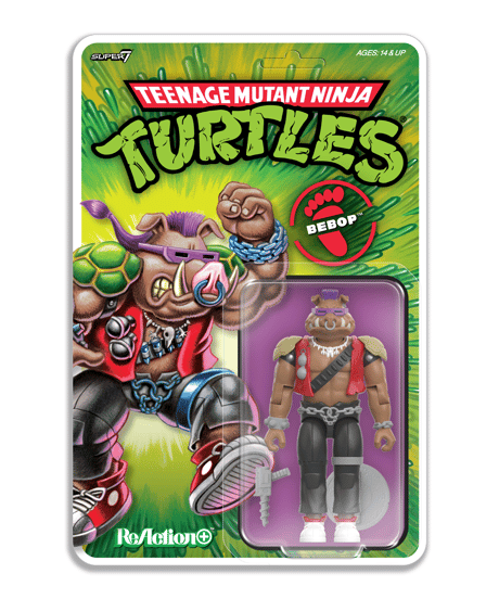 【予約】【送料無料】リ・アクション+/ TMNT ティーンエイジ・ミュータント・ニンジャ・タートルズ wave 2: ビーバップ　［スーパー7］