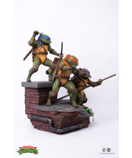 【予約】TMNT ティーンエイジ・ミュータント・ニンジャ・タートルズ 1990/ タートルズ 1/6 ジオラマ スタチュー　［ピュアアーツ］