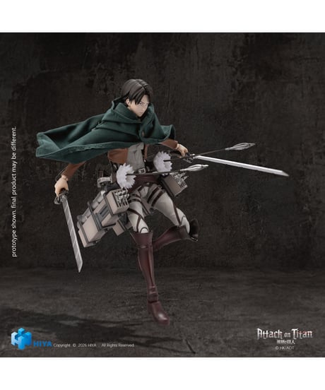 【予約】 進撃の巨人 1/12 アクションフィギュア リヴァイ・アッカーマン　［ハイヤトイズ］