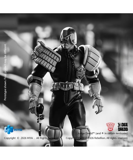 【予約】ジャッジ・ドレッド 1/12 アクションフィギュア ブラック＆ホワイト Ver.　［ハイヤトイズ］