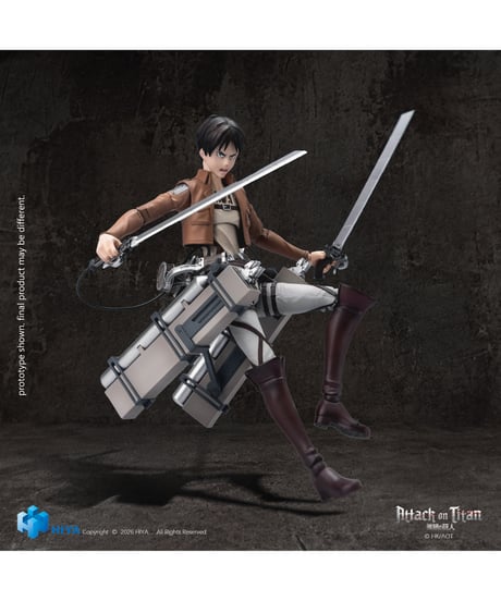 【予約】 進撃の巨人 1/12 アクションフィギュア エレン・イェーガー　［ハイヤトイズ］
