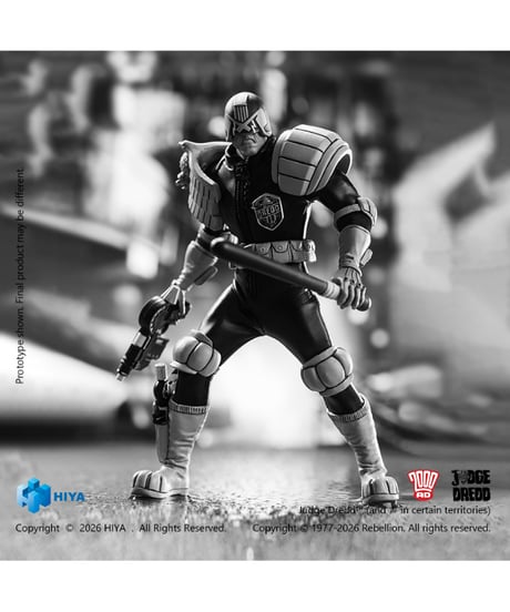 【予約】ジャッジ・ドレッド 1/12 アクションフィギュア ブラック＆ホワイト Ver.　［ハイヤトイズ］